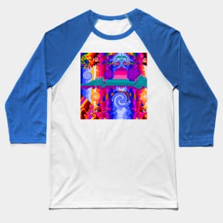 Swirling Abstract Art by Orchid 10 Baseball T-Shirt